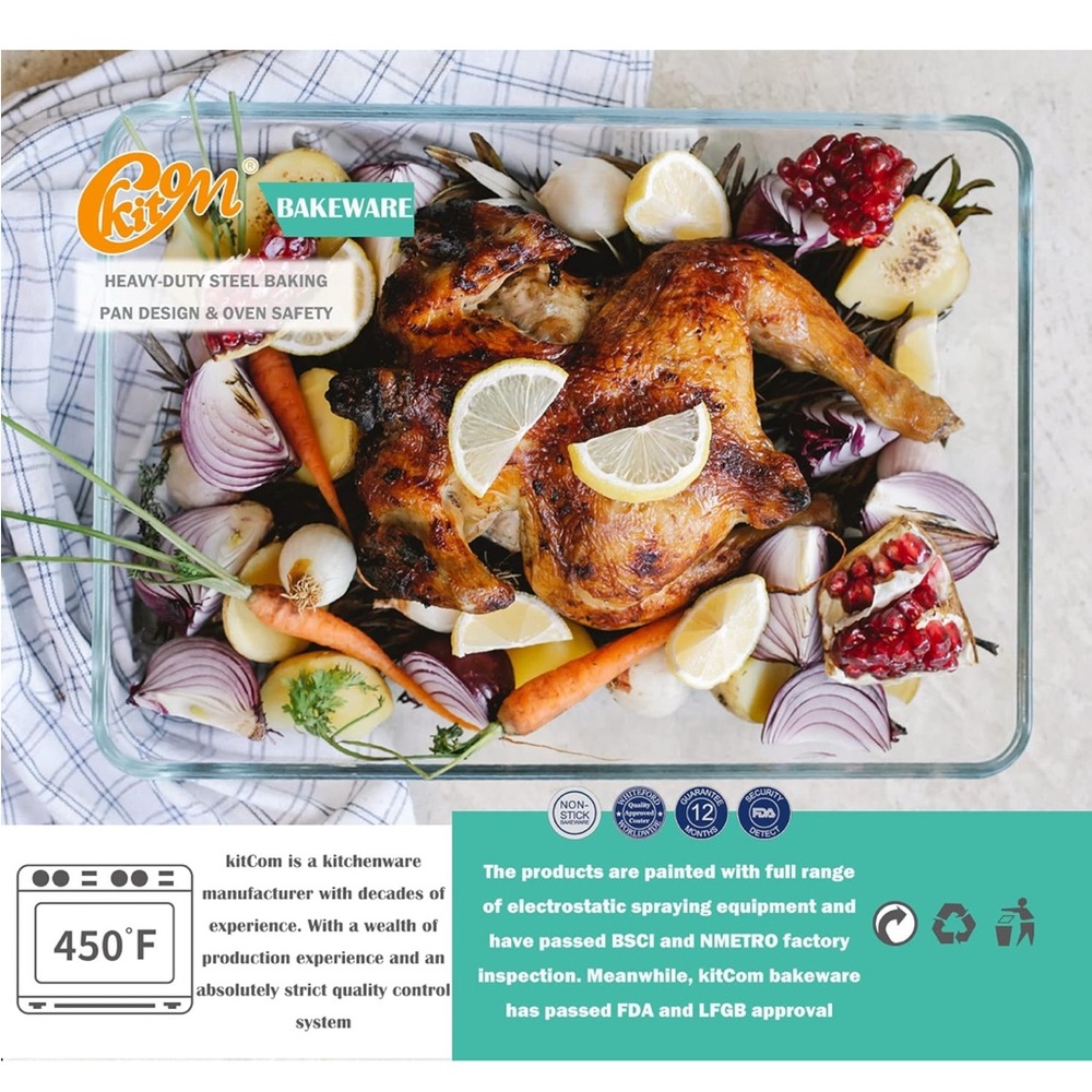 Nonstick Black Roasting Pan with Rack - 16 Inch Rectangular Dishwasher Safe - Picture 5 of 5